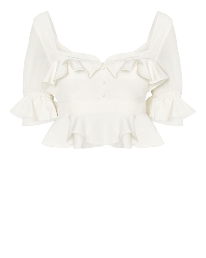 Alexis Faiza Cropped Blouse White P
