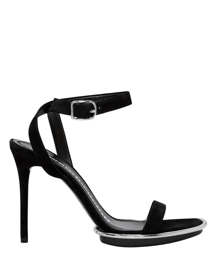 Alexander Wang Cady Suede High Sandals Black 36