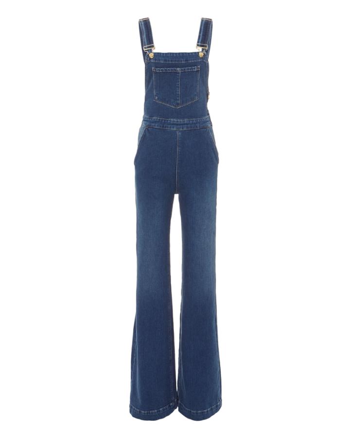 Frame Palazzo Denim Jumpsuit Denim P