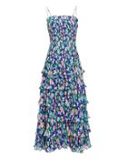 Amur Viola Pleated Floral Dress Navy/floral Zero