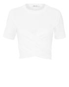 T By Alexander Wang Crossover White Crop Top White P