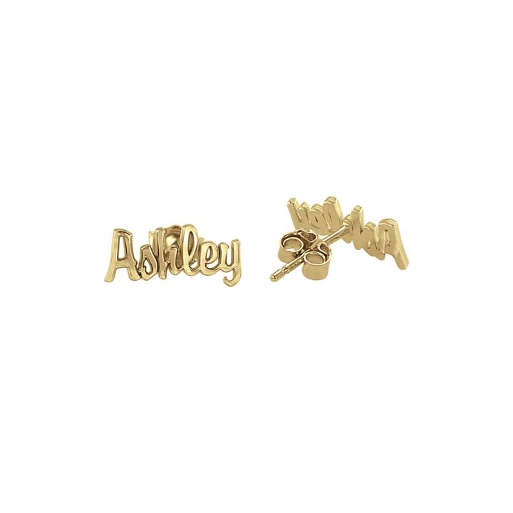 Personalized Name Script Earrings