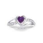 Womens Diamond Accent Purple Amethyst Cocktail Ring