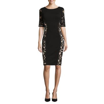 Signature By Sangria Elbow Sleeve Sheath Dress