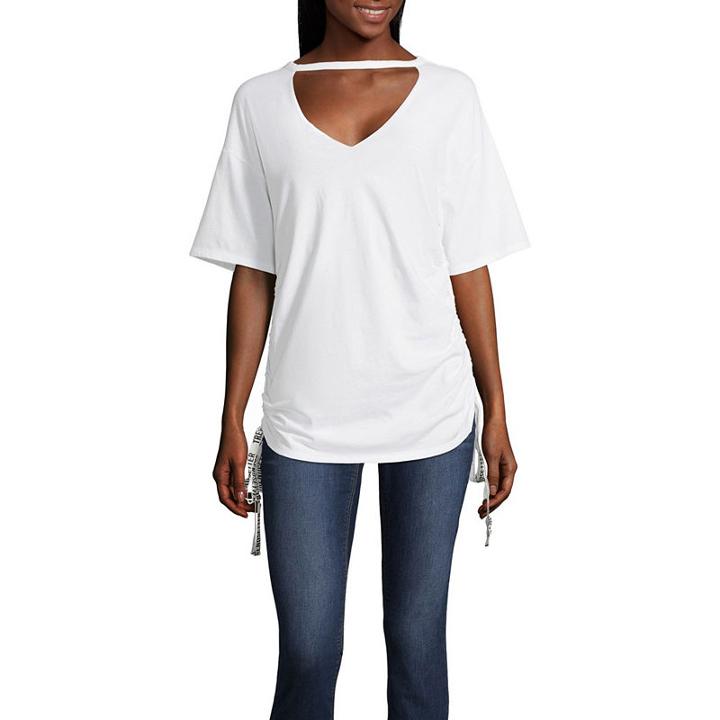 Project Runway V-neck Graphic Tape Tee