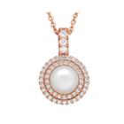 Certified Sofia Bridal Cultured Freshwater Pearl & Swarovski Cubic Zirconia Pendant