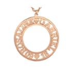 Personalized Couples Name And Date 28mm Circle Pendant Necklace