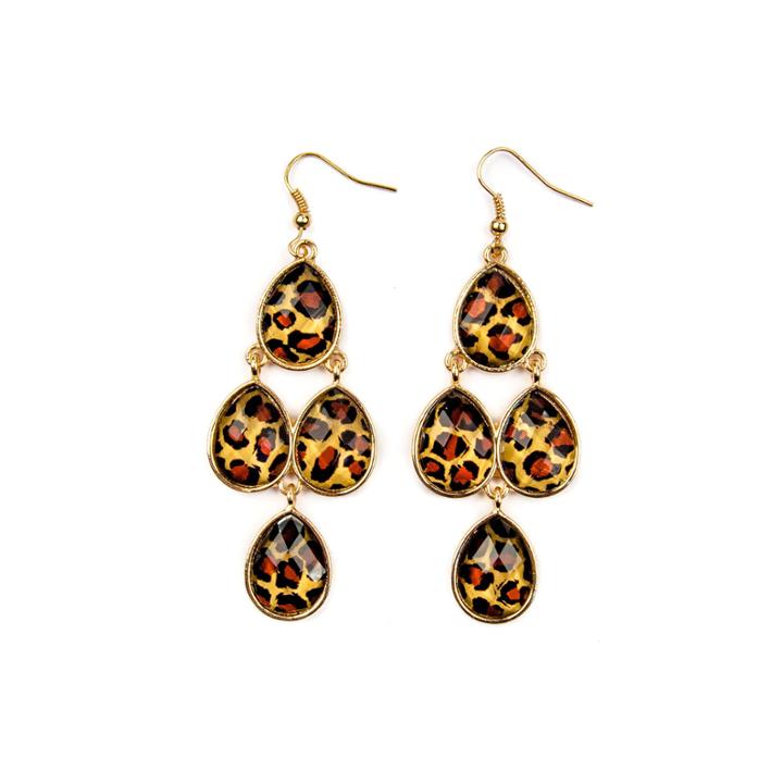 Decree Animal Print Chandelier Earrings