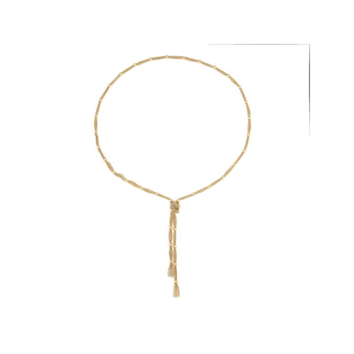 Liz Claiborne Goldtone Knot Tassel Long Necklace