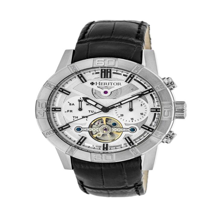 Heritor Mens Black Strap Watch-herhr4101