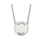 Kappa Delta Enamel Sterling Silver Disc Pendant Necklace