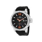 Oceanaut Spider Mens Black Dial And Black Silicone Strap Watch