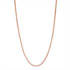 14k Rose Gold Over Silver Solid Box 16 Inch Chain Necklace