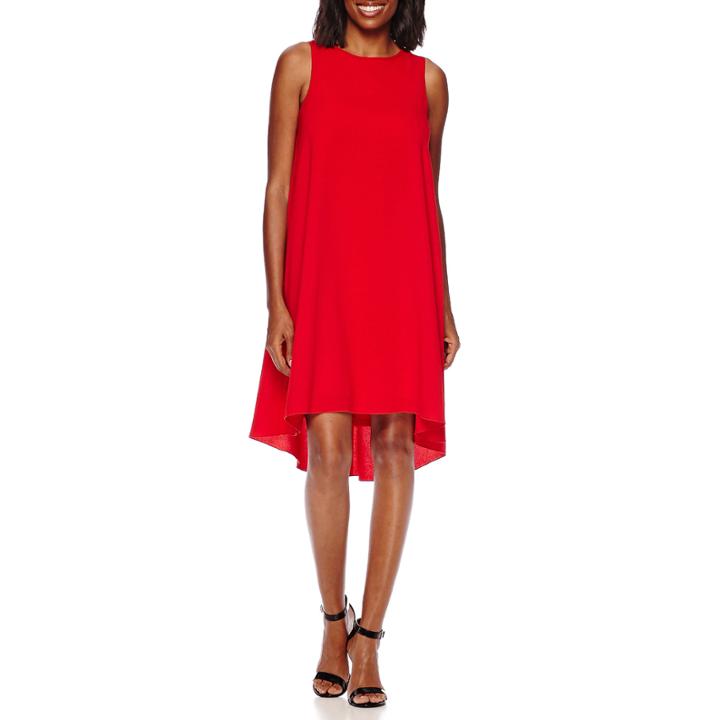 Sharagano Sleeveless High-low Shift Dress