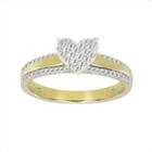 Womens 1/5 Ct. T.w. Genuine Diamond White 10k Gold Delicate Ring