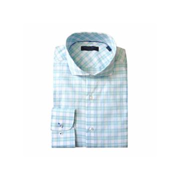 Andrew Fezza Long Sleeve Poplin Pattern Dress Shirt - Slim