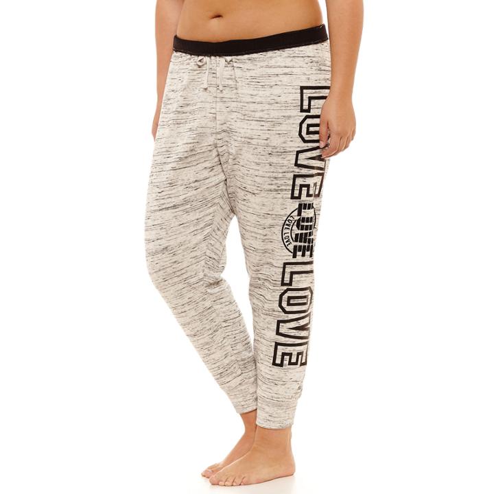 Flirtitude Fleece Jogger Pants - Juniors Plus