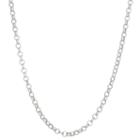 Sterling Silver Solid Link 18 Inch Chain Necklace