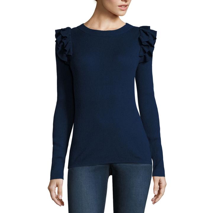 Stylus Long Sleeve Crew Neck Pullover Sweater