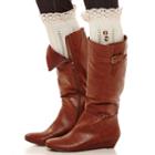 Mixit&trade; Pointelle Lace And Button Boot Toppers