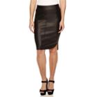 Bisou Bisou Faux-leather High-low Skirt