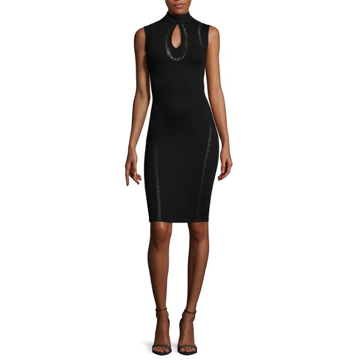 Bisou Bisou Sleeveless Keyhole Lacing Bodycon Dress