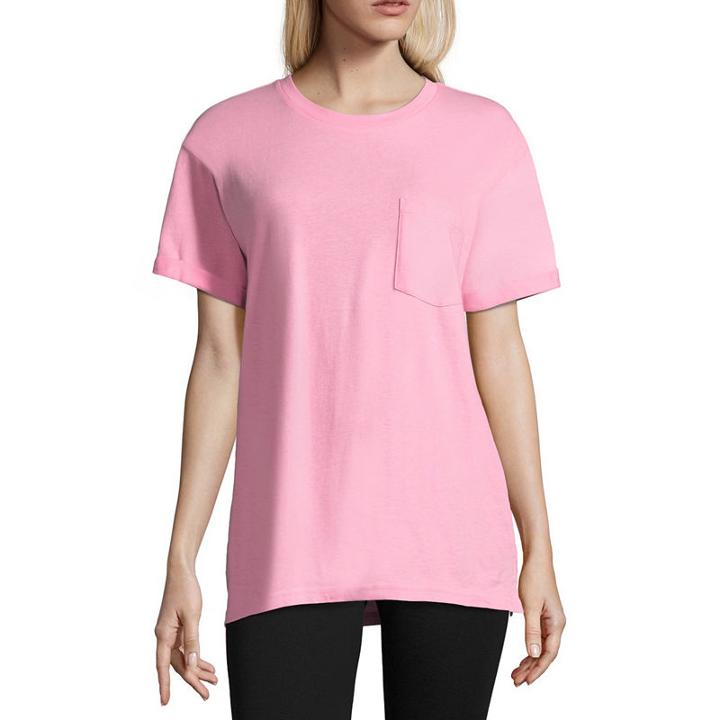 Flirtitude Short Sleeve Teenage Dream Oversized Graphic Tee - Juniors
