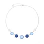Liz Claiborne Womens Blue Round Collar Necklace