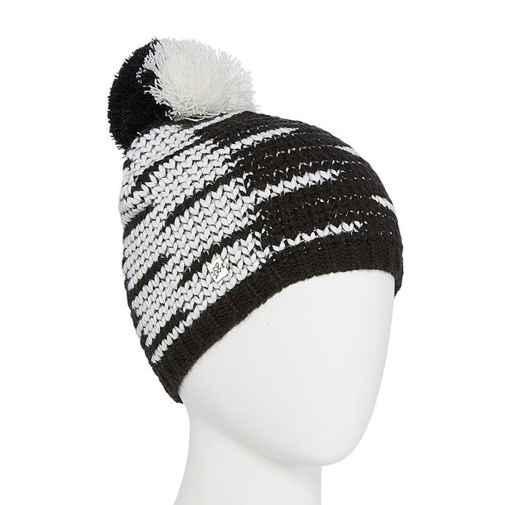 Libby Edelman Stripe Pom Beanie