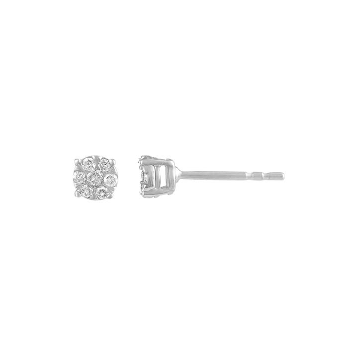 Diamond Blossom 1/8 Ct. T.w. Round White Diamond 10k Gold Stud Earrings