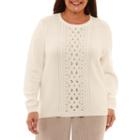 Alfred Dunner Eskimo Kiss Beaded Pullover Sweater-plus