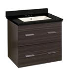 23.75-in. W Wall Mount Dawn Grey Vanity Set For 3h4-in. Drilling Black Galaxy Top Biscuit Um Sink