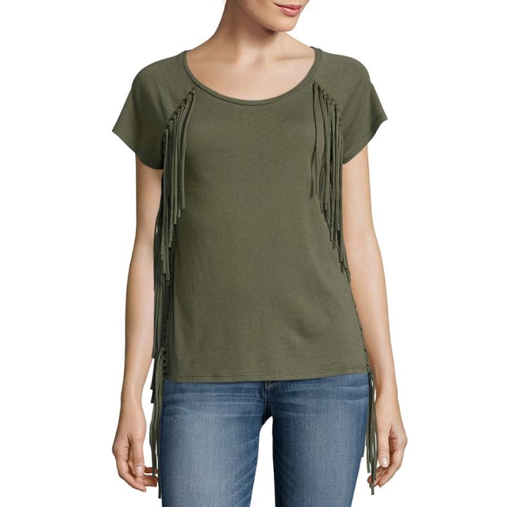 A.n.a Short-sleeve Fringe Tee