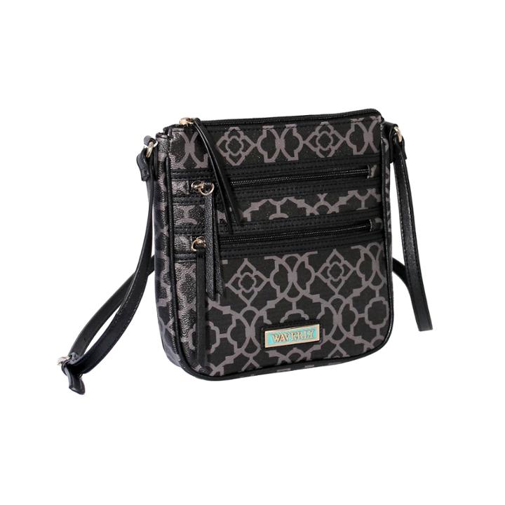 Waverly Lattice Double Zip Crossbody Bag