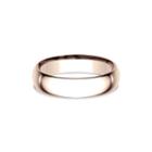Mens 14k Rose Gold 5.5mm Low Dome Comfort-fit Wedding Band