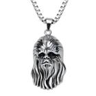 Star Wars Chewbacca Mens 3d Stainless Steel Pendant Necklace