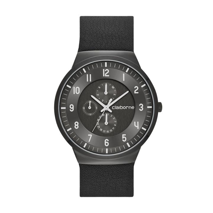 Claiborne Mens Black Strap Watch