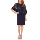 R & M Richards Elbow Sleeve Embellished Sheath Dress