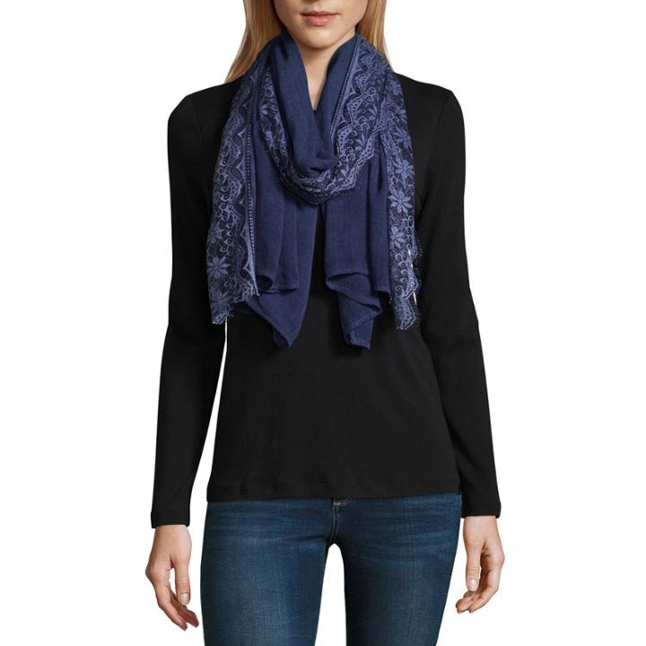Mixit Lace Trim Oblong Scarf