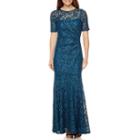 Decoded Short Sleeve Evening Gown