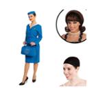 Retro Glam Airline Stewardess Adult Costume Kit