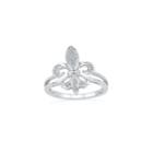 Womens 1/8 Ct. T.w. Genuine White Diamond Sterling Silver Cocktail Ring