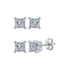Deluxe 1/4 Ct. T.w. Princess White Diamond 14k Gold Stud Earrings