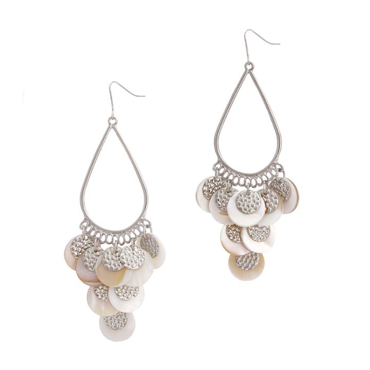 El By Erica Lyons El By Erica Lyons Silver Over Brass Chandelier Earrings