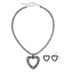 Mixit&trade; Simulated Marcasite Heart Pendant Necklace & Earring Set