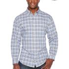 Van Heusen Long Sleeve Grid Button-front Shirt-big And Tall