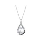 Inspired Moments &trade; Dancing Cubic Zirconia Sterling Silver Love You To The Moon Pendant Necklace