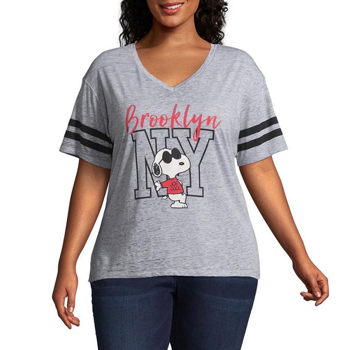 Brooklyn Ny Snoopy Tee - Juniors Plu