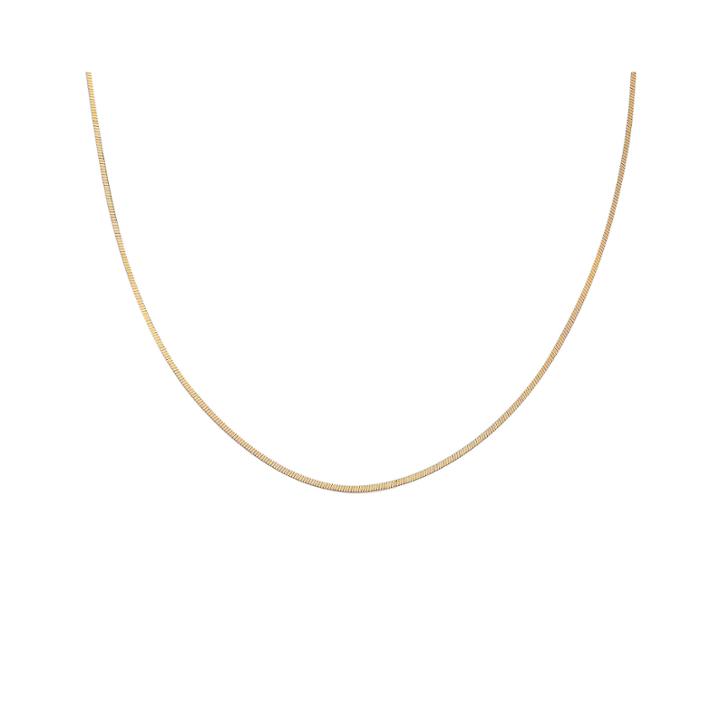 Gold Over Sterling Silver 18 Square Snake Chain