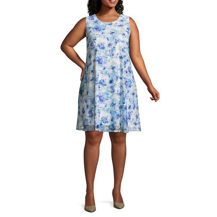 R & K Originals Sleeveless Floral Fit & Flare Dress - Plus